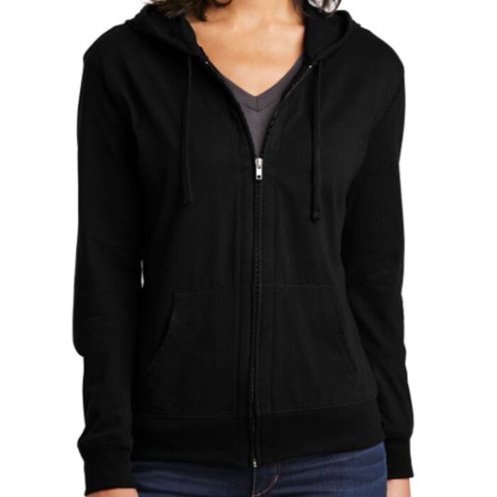 Ladies Fitted Jersey Full Zip Hoodie Thumbnail