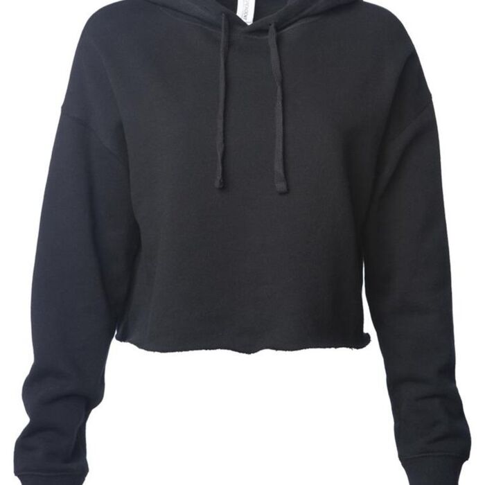 Women's Lightweight Hooded Pullover Crop Sweatshirt Thumbnail